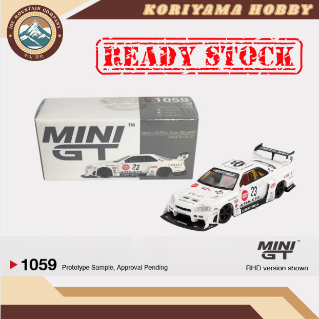 Mini GT 1059 Nissan LB-ER34 Super Silhouette ATHLETE COLLECT Box / Blister Packaging MiniGT