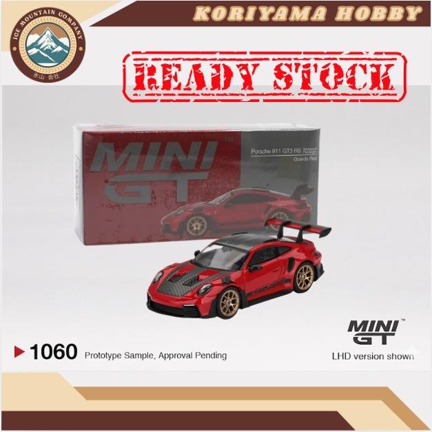 Mini GT 1060 Porsche 911 (992) GT3 RS Weissach Package Guards Red RHD MiniGT