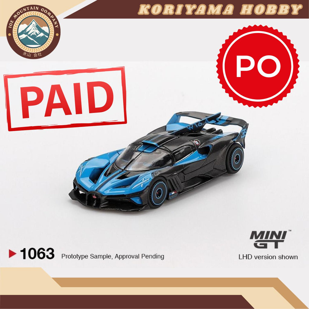 Mini GT 1063 Bugatti Bolide Presentation MiniGT