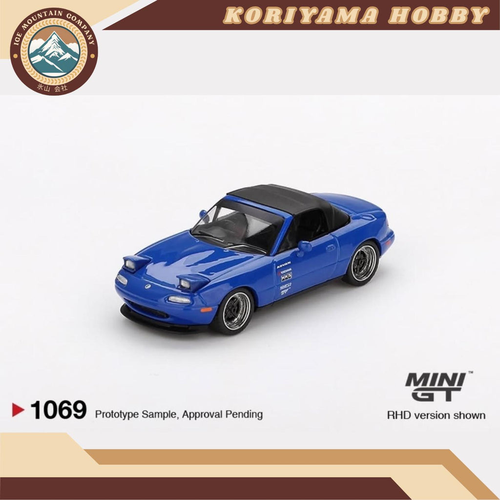 Mini GT 1069 Mazda Miata MX-5 (NA) Tuned Version Dark Blue MiniGT