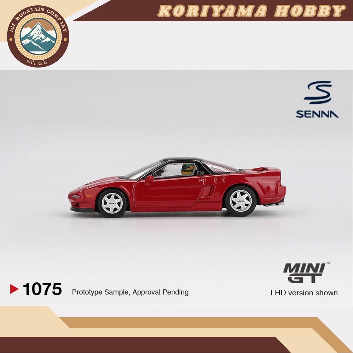 Mini GT 1075 Honda NS-X Prototype Midship Sports w/ figure 1989 Ayrton Senna MiniGT