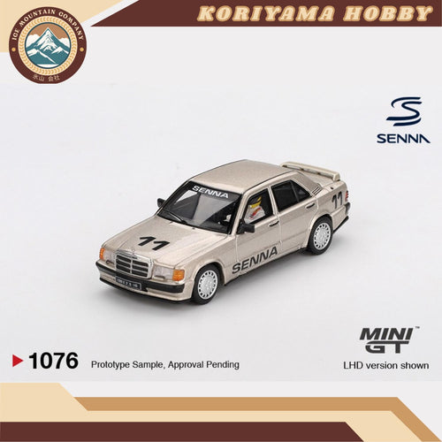 Mini GT 1076 Mercedes-Benz 190 E 2.3-16 #11 Ayrton Senna 1984 Nürburgring Race of Champions w/ Figure