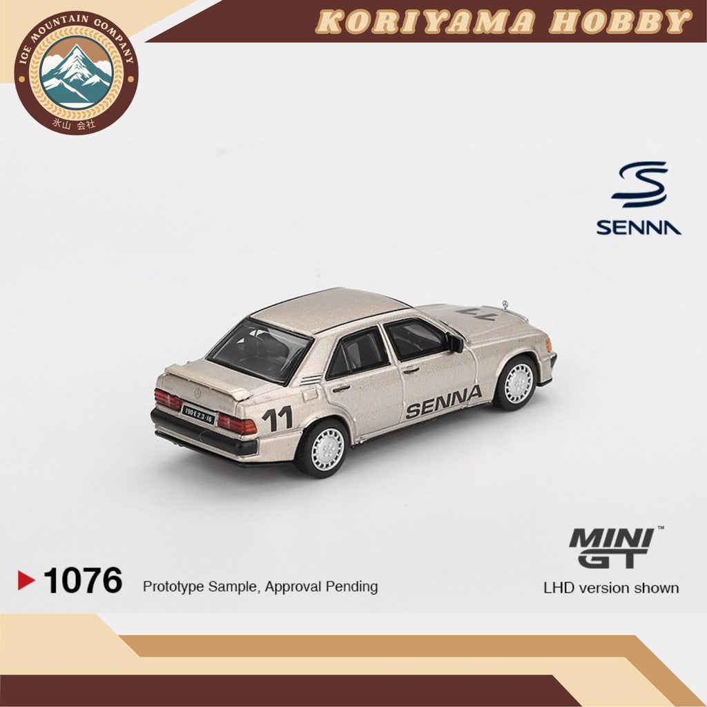 Mini GT 1076 Mercedes-Benz 190 E 2.3-16 #11 Ayrton Senna 1984 Nürburgring Race of Champions w/ Figure