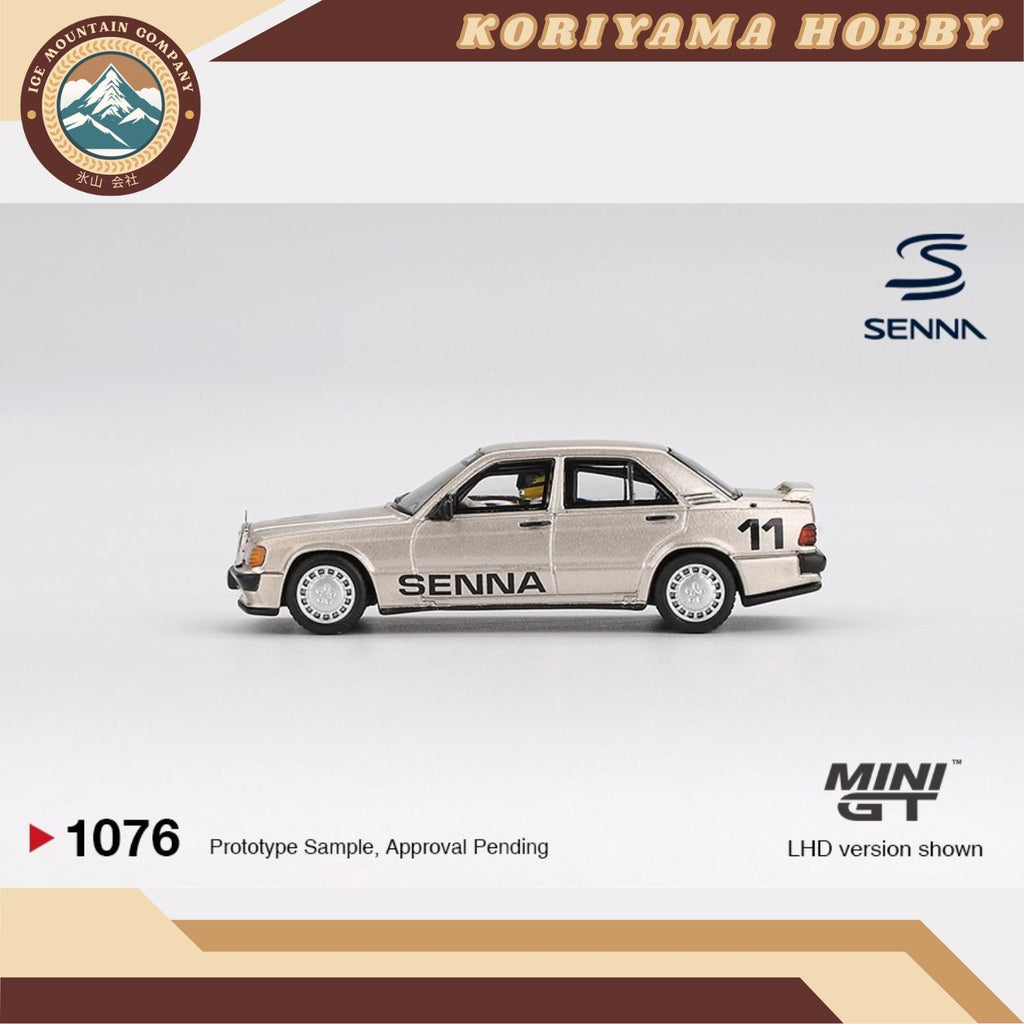 Mini GT 1076 Mercedes-Benz 190 E 2.3-16 #11 Ayrton Senna 1984 Nürburgring Race of Champions w/ Figure