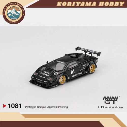 Mini GT 1081 Lamborghini Countach LB-WORKS Black Box / Blister Packaging MiniGT