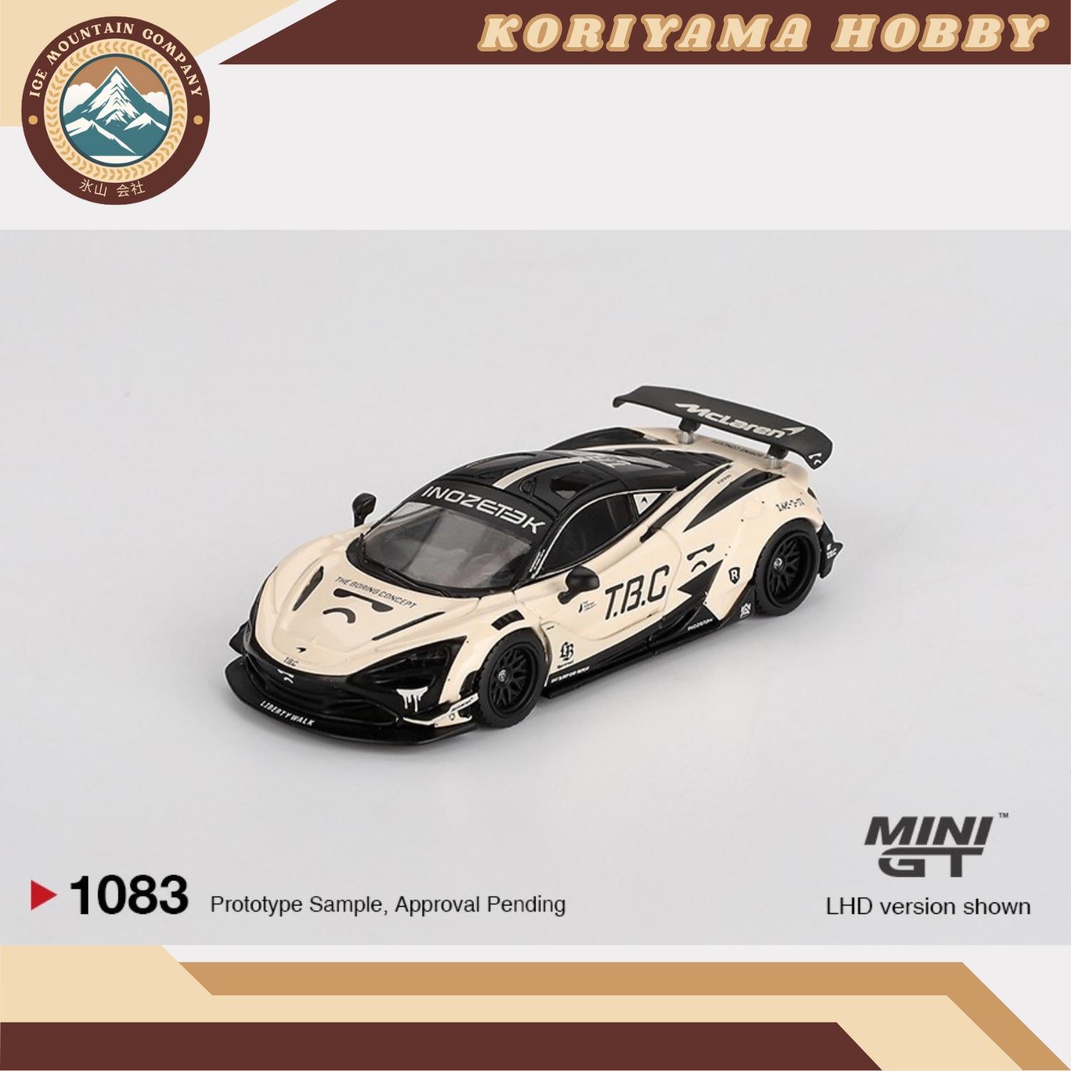 Mini GT 1083 McLaren 720S LBWorks The Boring Concept Blister packaging MiniGT