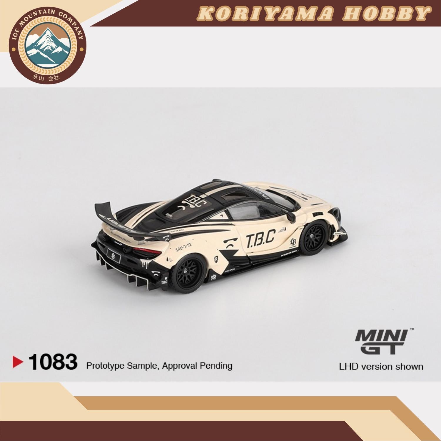 Mini GT 1083 McLaren 720S LBWorks The Boring Concept Blister packaging MiniGT