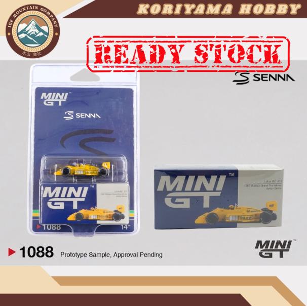Mini GT 1088 Lotus 99T #12 Ayrton Senna 1987 Monaco Grand Prix Winner Box / Blister Packaging MIniGT