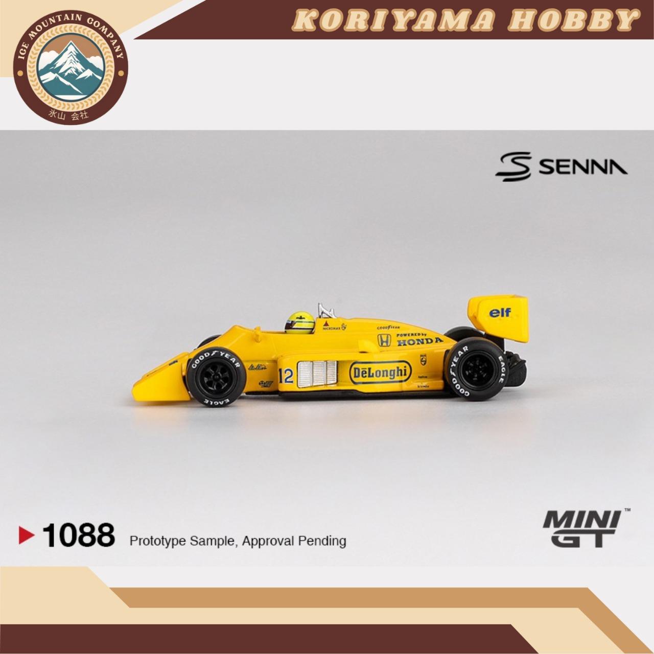 Mini GT 1088 Lotus 99T #12 Ayrton Senna 1987 Monaco Grand Prix Winner Box / Blister Packaging MIniGT