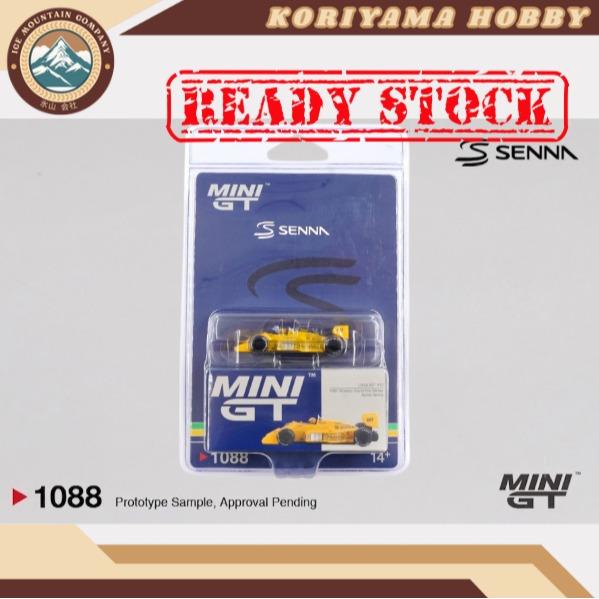 Mini GT 1088 Lotus 99T #12 Ayrton Senna 1987 Monaco Grand Prix Winner Box / Blister Packaging MIniGT