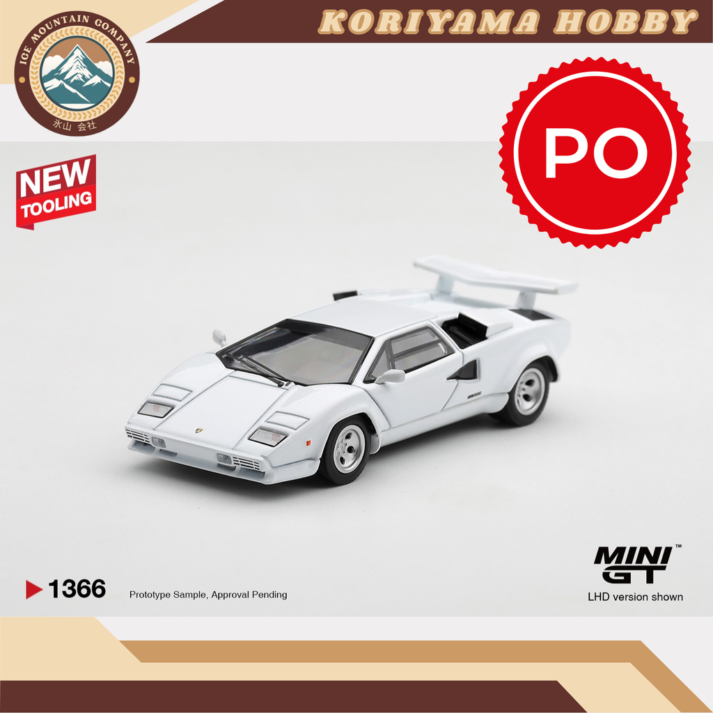 Mini GT 1366 Lamborghini Countach LP500S White MiniGT