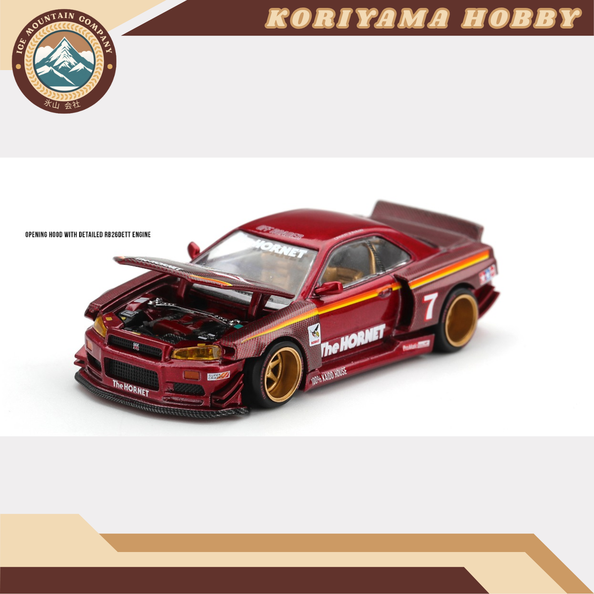 Mini GT Kaido House 315 Nissan Skyline GT-R (R34) TAMIYA x KAIDO HOUSE "The Hornet" V2 MiniGT