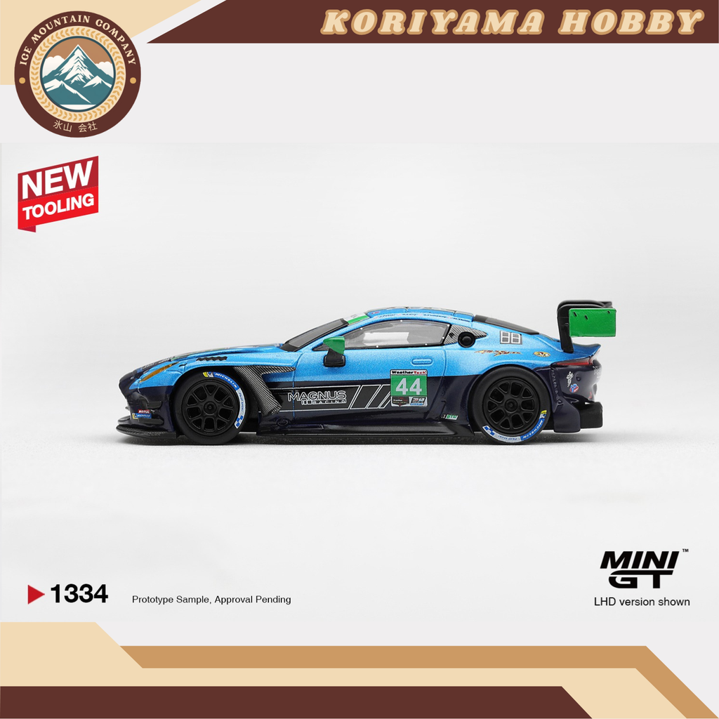 Mini GT 1334 Aston Martin Vantage GT3 Evo #44 Magnus Racing 2025 IMSA Daytona 24 Hrs MiniGT