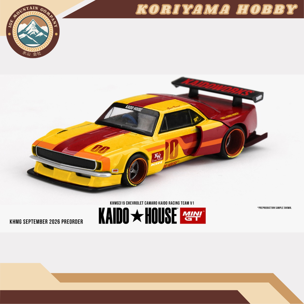 Mini GT Kaido House 319 Chevrolet Camaro Kaido Racing Team V1 MiniGT