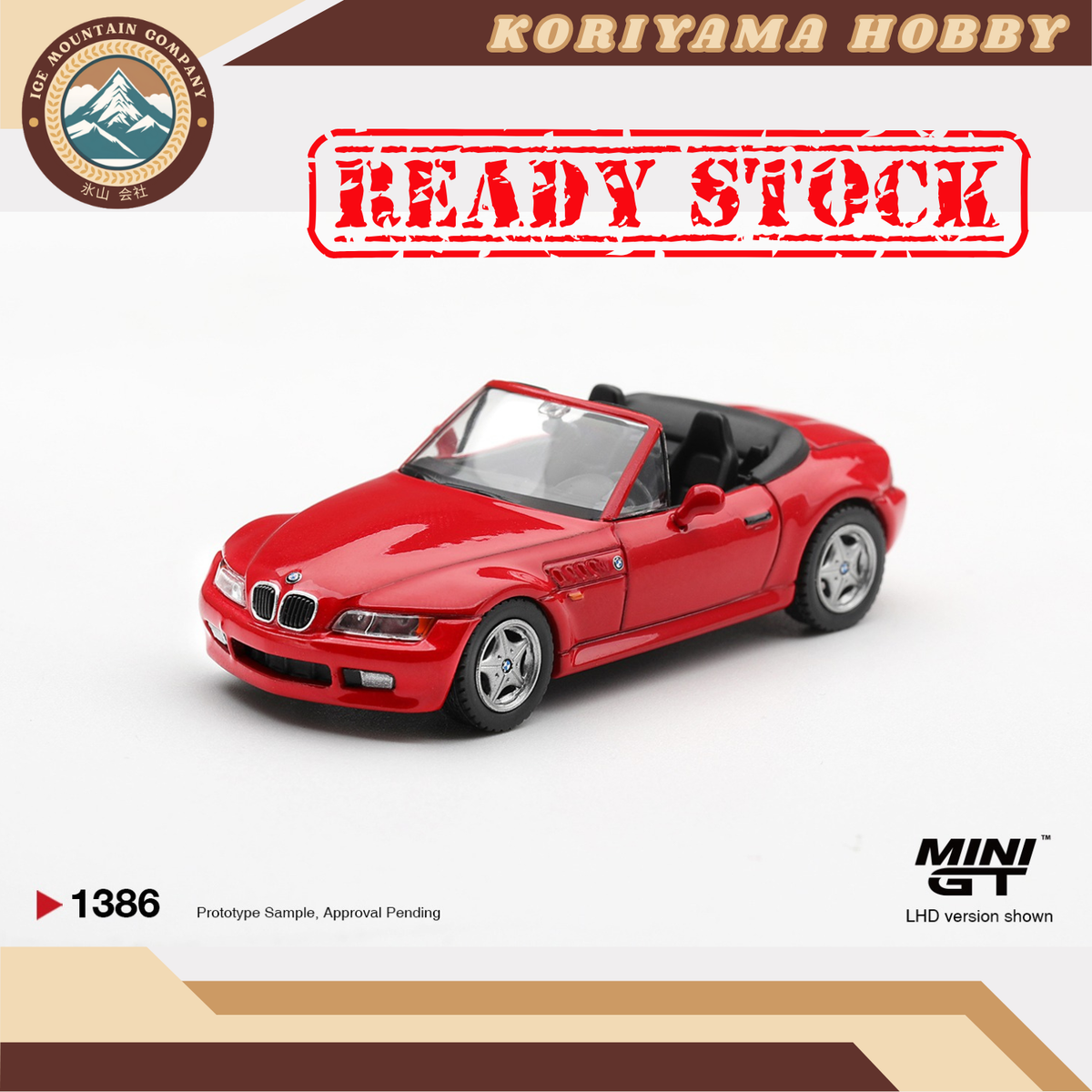 Mini GT 1386 BMW Z3 Hellrot MiniGT