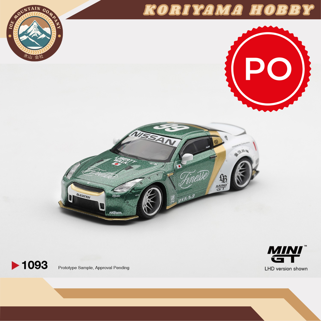 Mini GT 1093 Nissan GT-R (R35) LB★ WORKS Type 1, Custom Ducktail Auto Finesse MiniGT