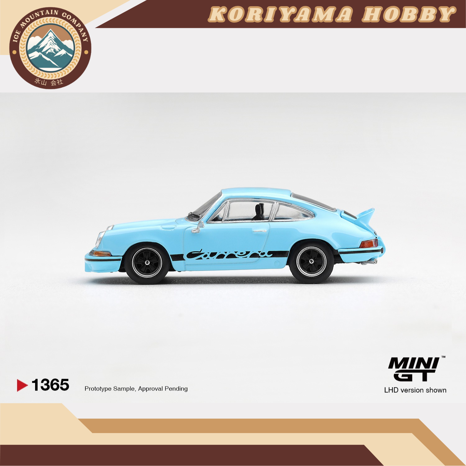 Mini GT 1365 Porsche 911 Carrera RS 2.7 Gulf Blue with Black Livery MiniGT
