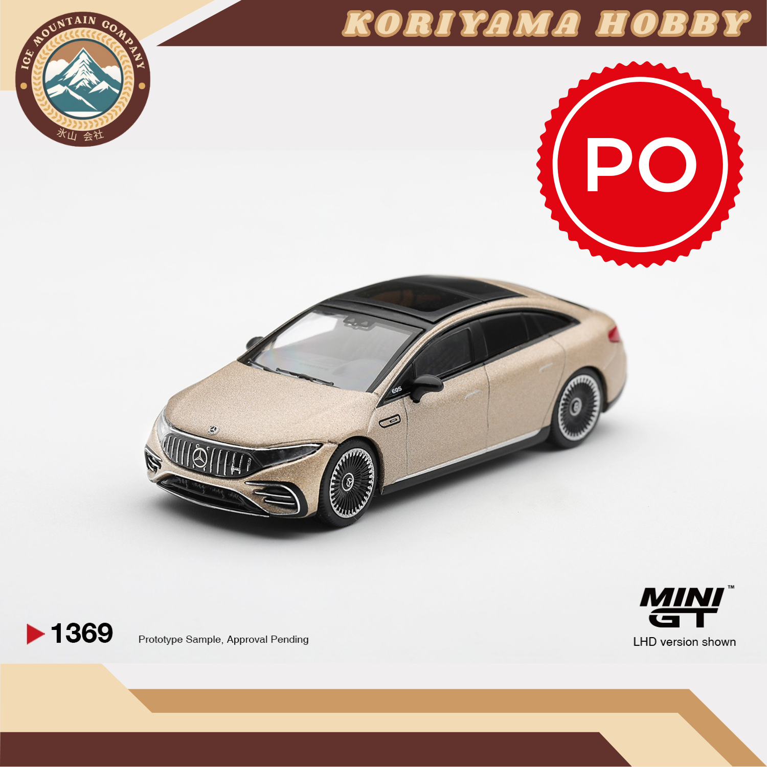 Mini GT 1369 Mercedes-AMG EQS 53 Gold MiniGT