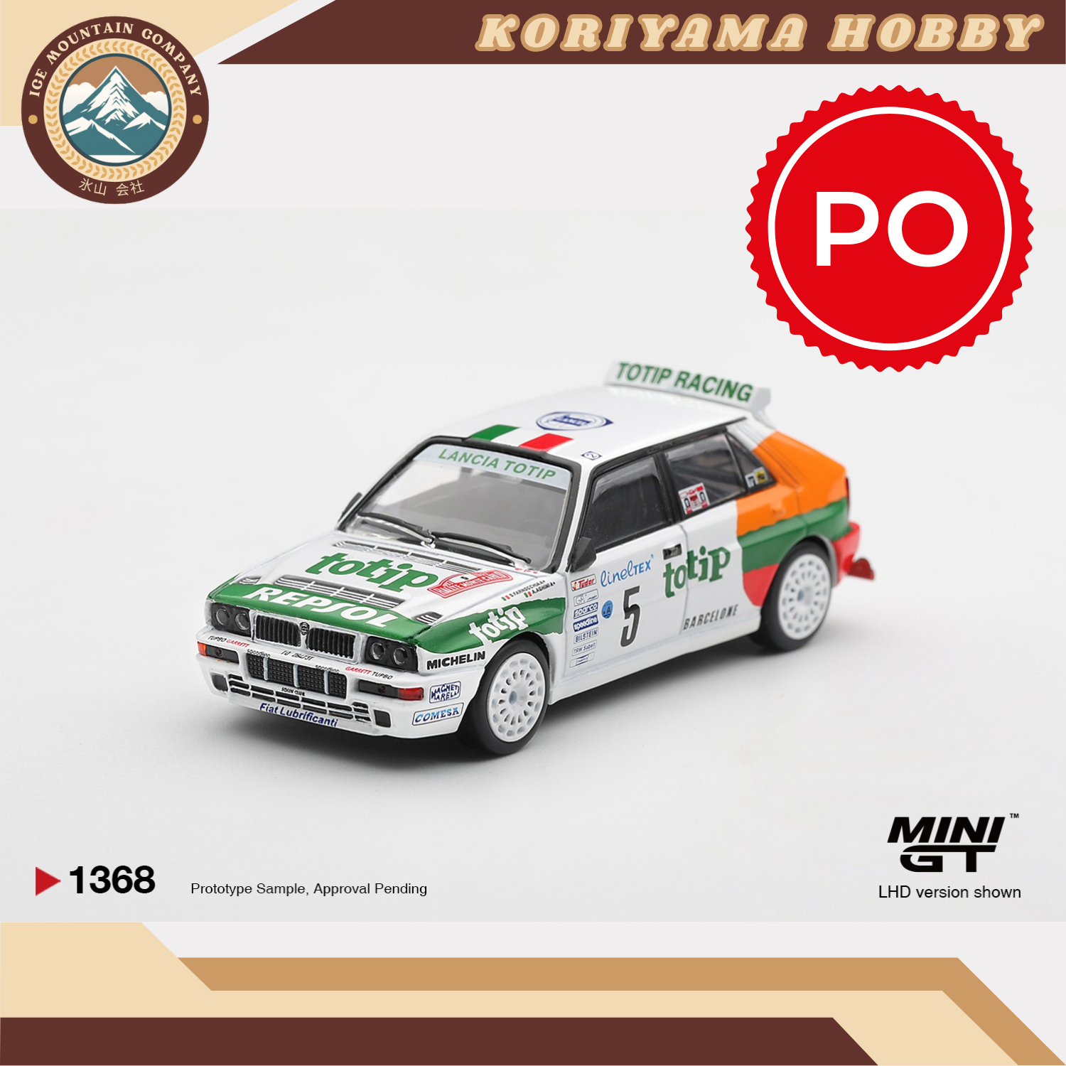 Mini GT 1368 Lancia Delta HF Integrale Evoluzione #5 1993 Rallye Monte-Carlo MiniGT