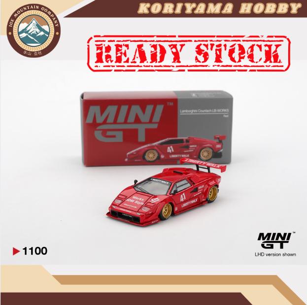 Mini GT 1100 Lamborghini Countach LB-WORKS Red MiniGT