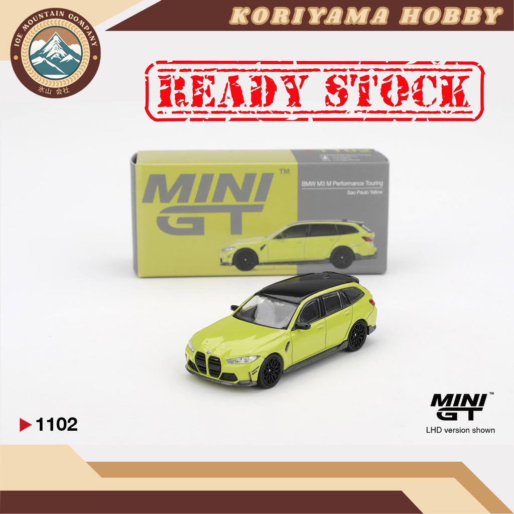 Mini GT 1102 BMW M3 M Performance Touring Sao Paulo Yellow MiniGT