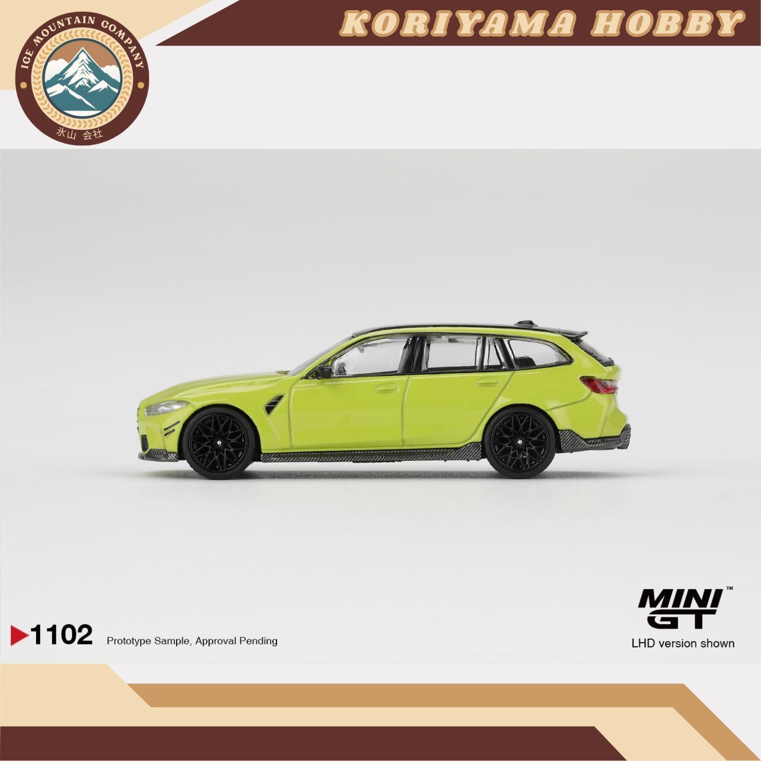 Mini GT 1102 BMW M3 M Performance Touring Sao Paulo Yellow MiniGT