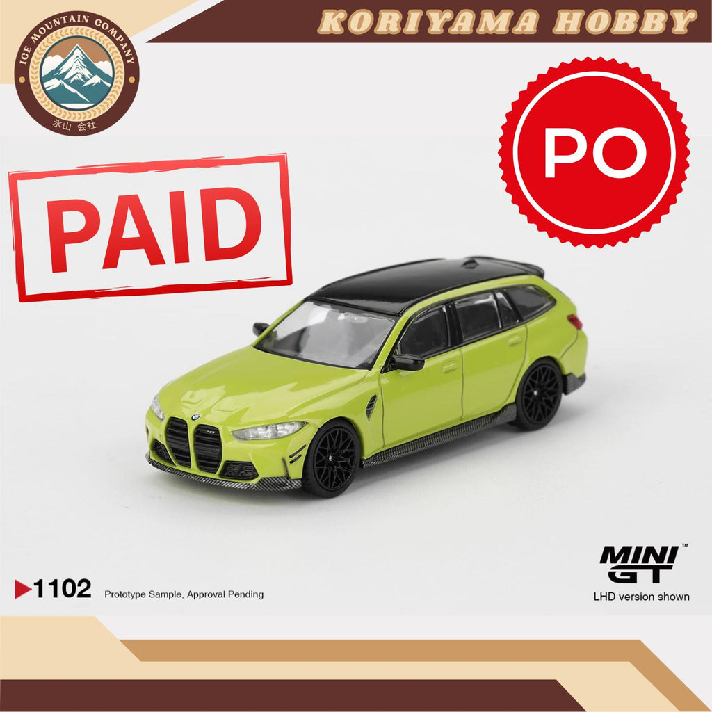 Mini GT 1102 BMW M3 M Performance Touring Sao Paulo Yellow MiniGT