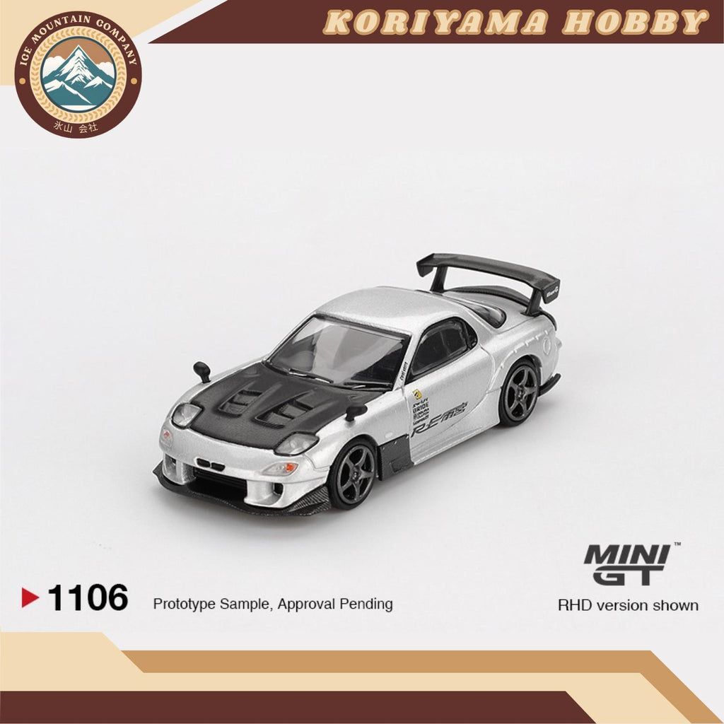 Mini GT 1106 Mazda RX-7 RE-Amemiya Silver Metallic MiniGT
