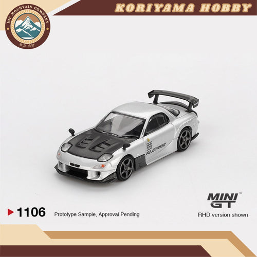 Mini GT 1106 Mazda RX-7 RE-Amemiya Silver Metallic MiniGT
