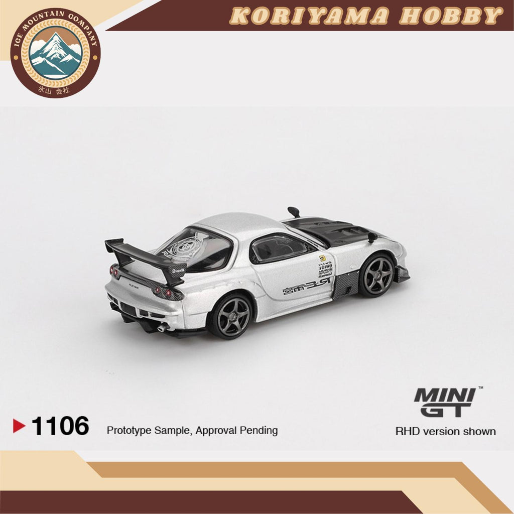 Mini GT 1106 Mazda RX-7 RE-Amemiya Silver Metallic MiniGT