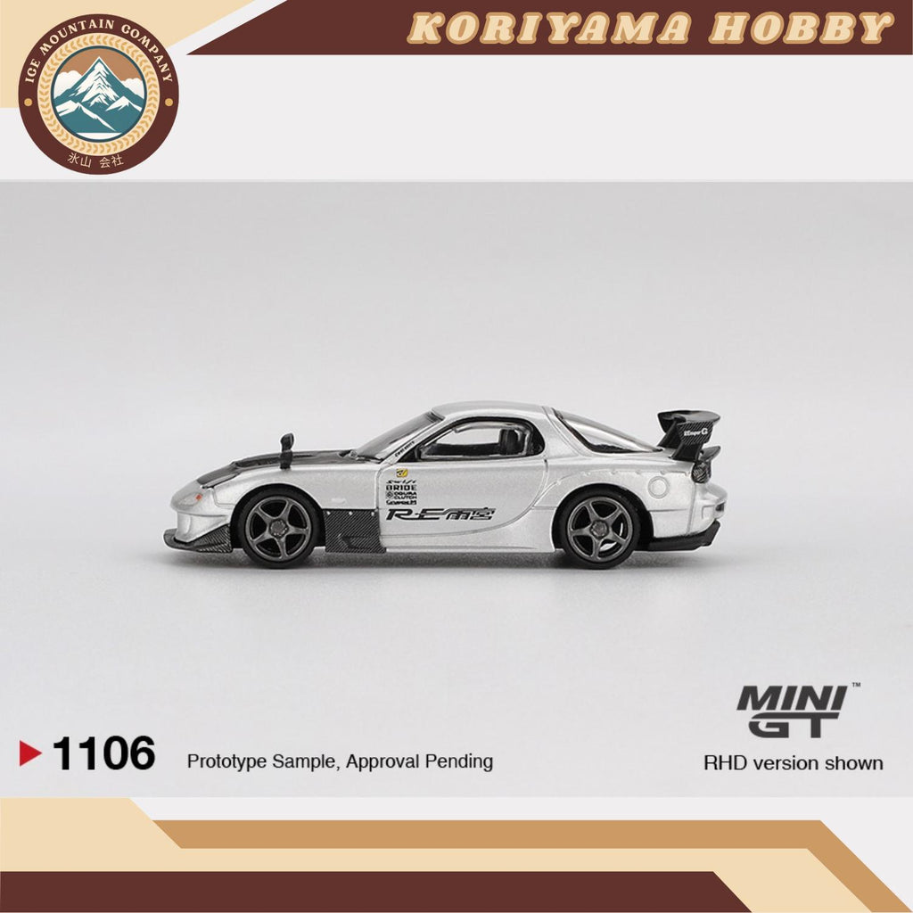 Mini GT 1106 Mazda RX-7 RE-Amemiya Silver Metallic MiniGT