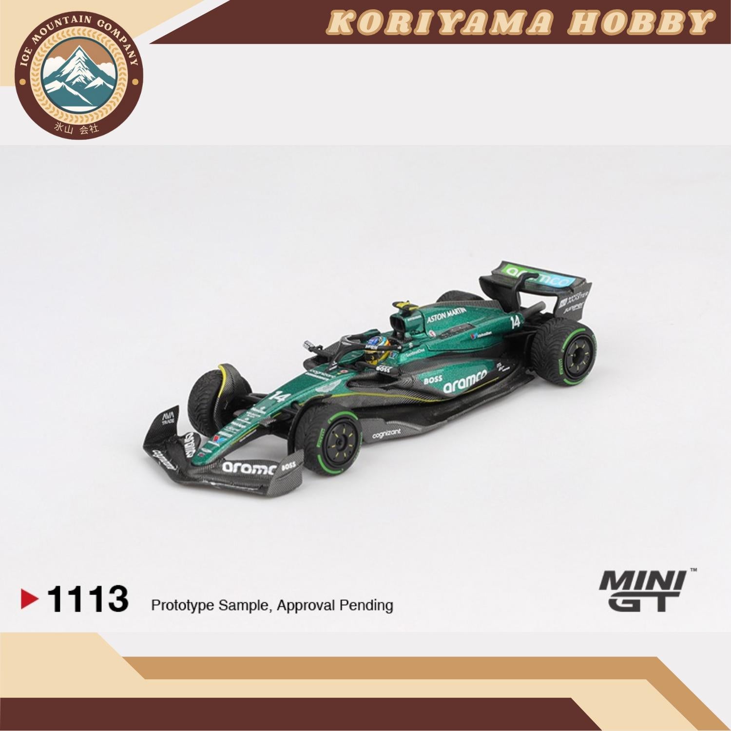 Mini GT 1113 Aston Martin AMR24 #14 Fernando Alonso 2024 F1 2024 Canadian GP MiniGT