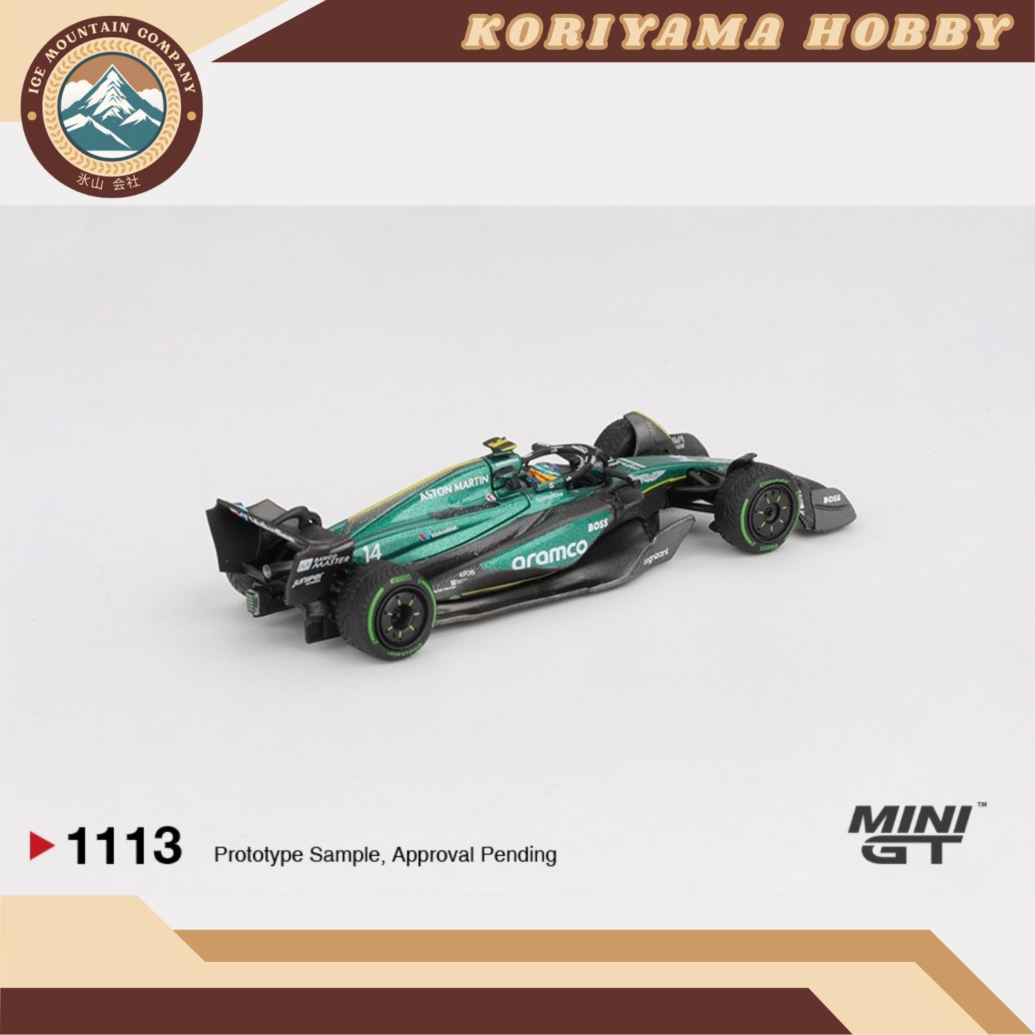 Mini GT 1113 Aston Martin AMR24 #14 Fernando Alonso 2024 F1 2024 Canadian GP MiniGT