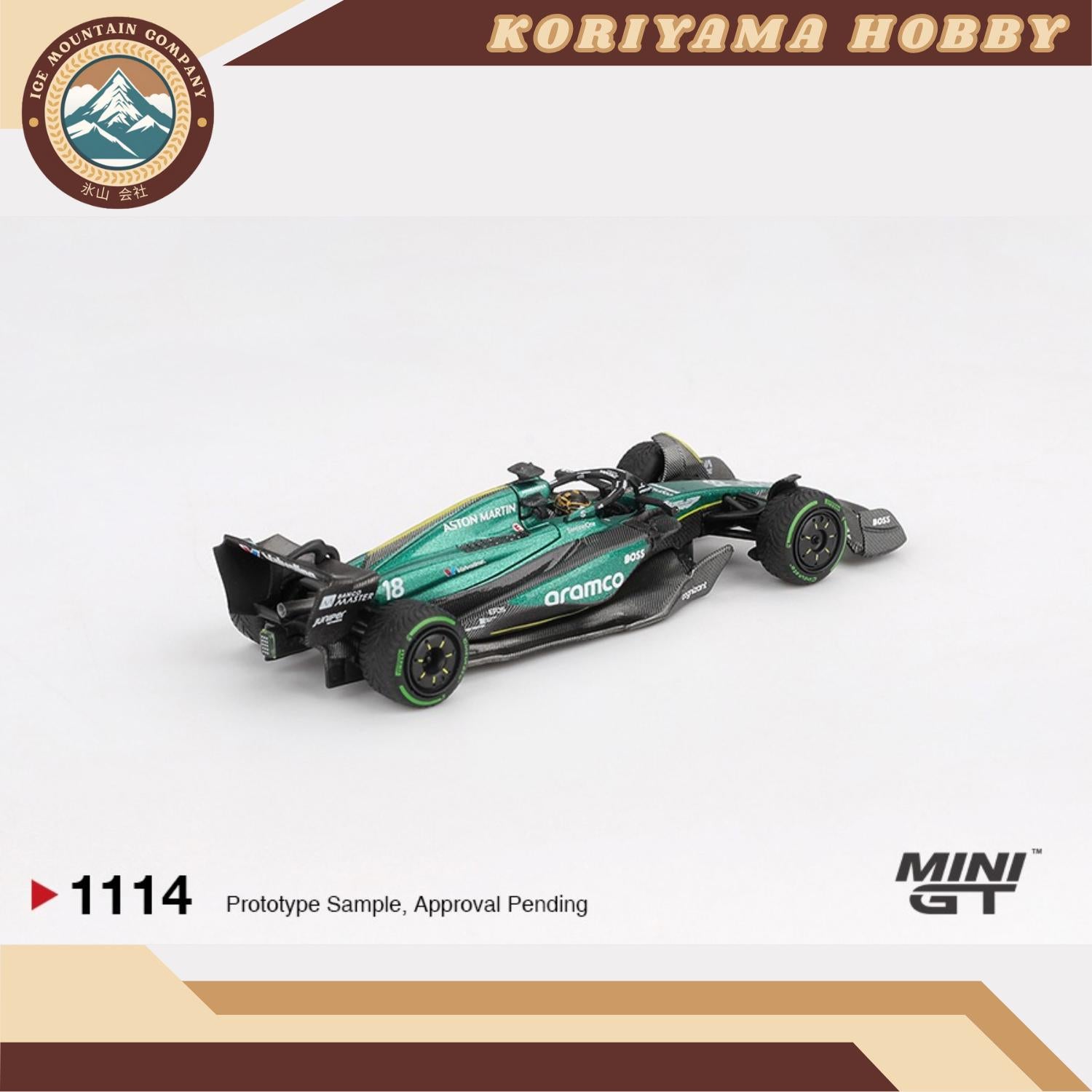 Mini GT 1114 Aston Martin AMR24 #18 Lance Stroll 2024 F1 2024 Canadian GP MiniGT