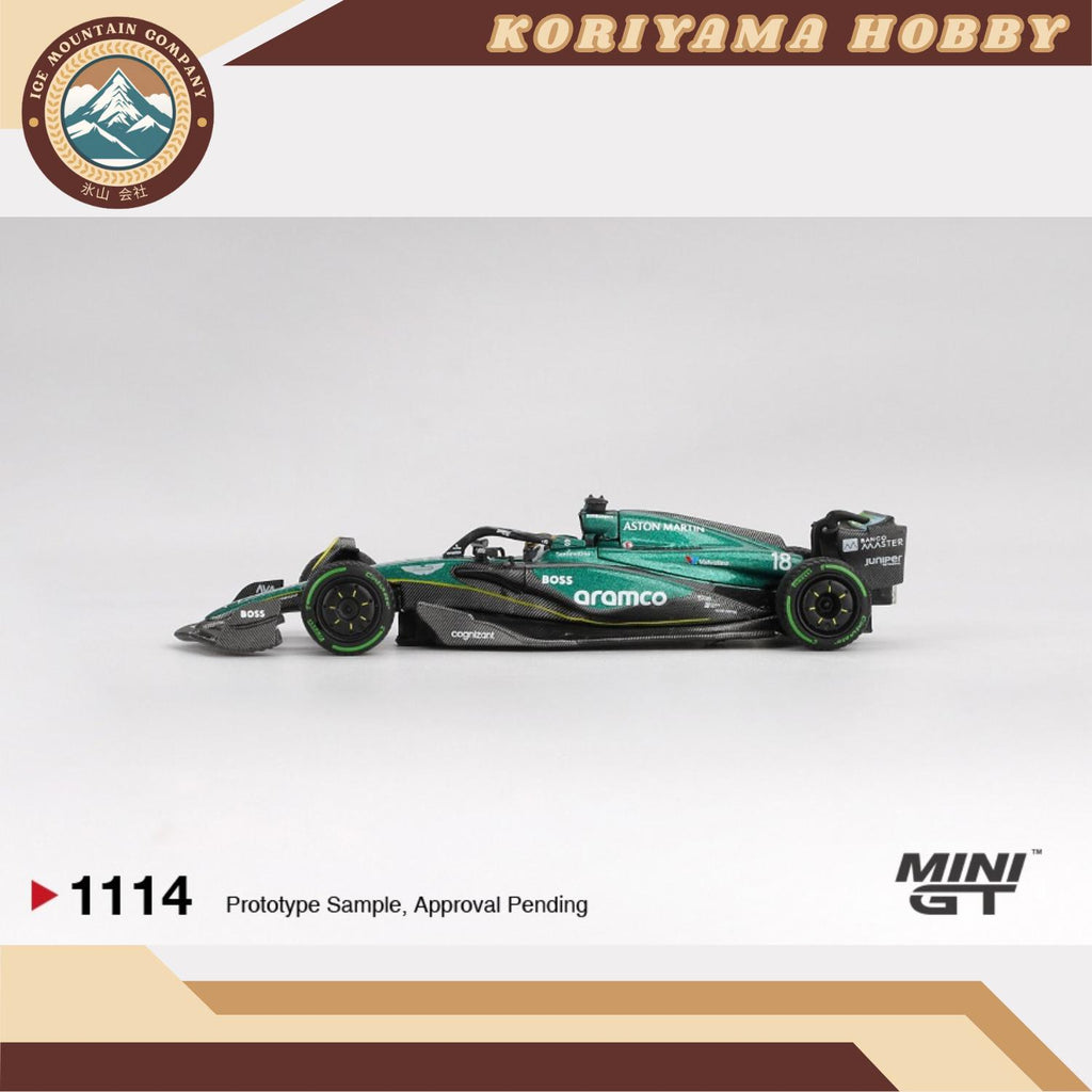 Mini GT 1114 Aston Martin AMR24 #18 Lance Stroll 2024 F1 2024 Canadian GP MiniGT