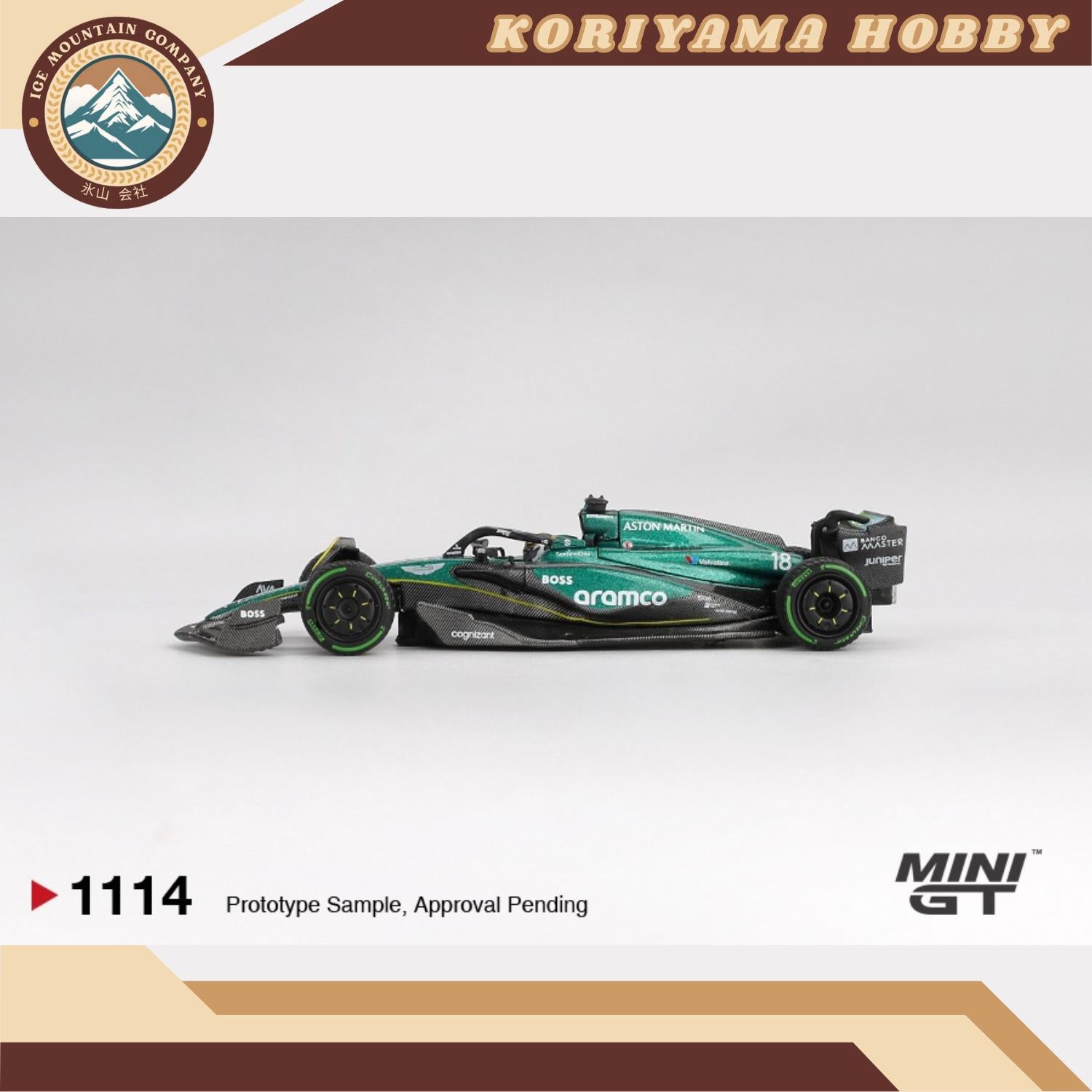 Mini GT 1114 Aston Martin AMR24 #18 Lance Stroll 2024 F1 2024 Canadian GP MiniGT