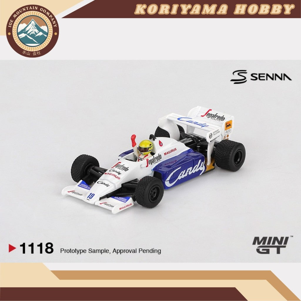 Mini GT 1118 Toleman TG184 #19 Ayrton Senna 1984 Monaco Grand Prix 2nd Place Box / Blister Packaging MiniGT
