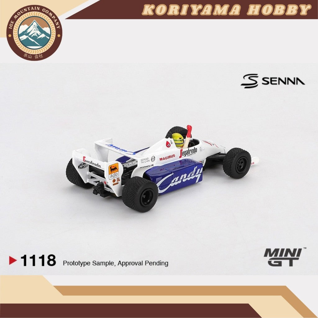Mini GT 1118 Toleman TG184 #19 Ayrton Senna 1984 Monaco Grand Prix 2nd Place Box / Blister Packaging MiniGT