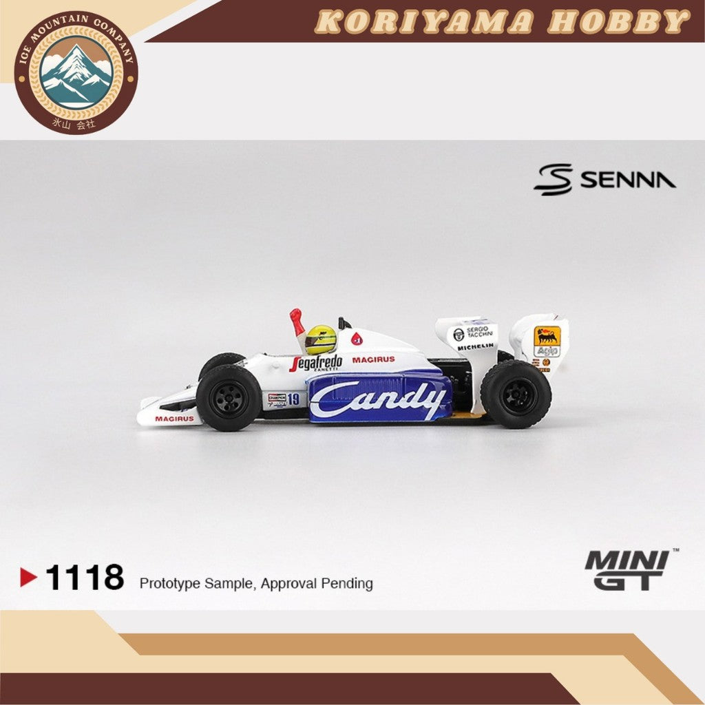 Mini GT 1118 Toleman TG184 #19 Ayrton Senna 1984 Monaco Grand Prix 2nd Place Box / Blister Packaging MiniGT
