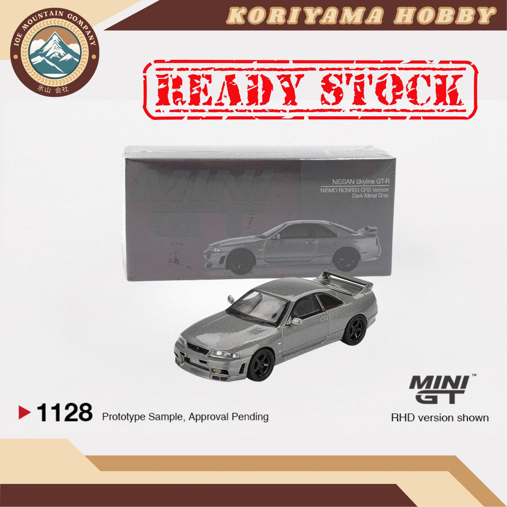 Mini GT 1128 NISSAN Skyline GT-R Dark Metal Gray (NISMO BCNR33 CRS Version) MiniGT