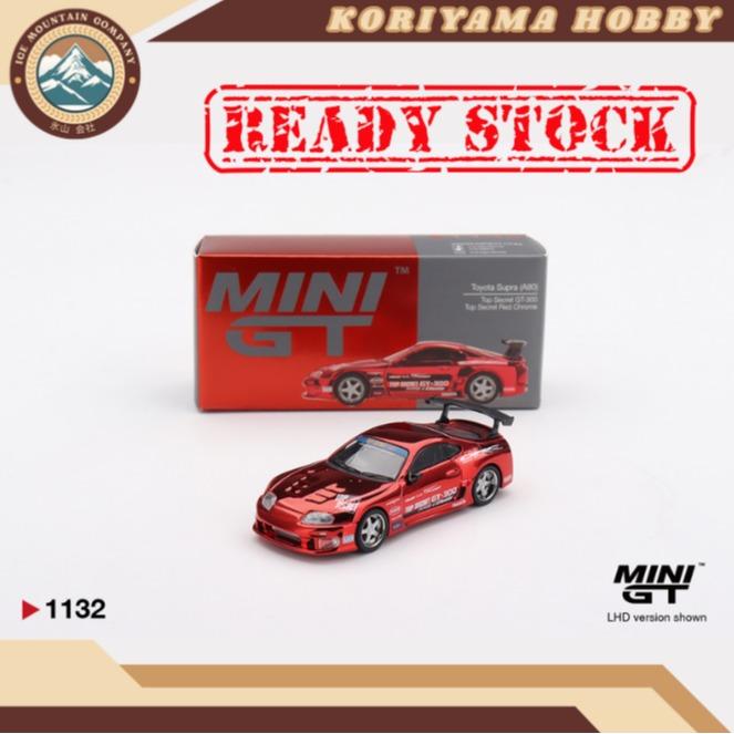 Mini GT 1132 Toyota Supra (A80) Top Secret GT-300 Top Secret Red Chrome MiniGT