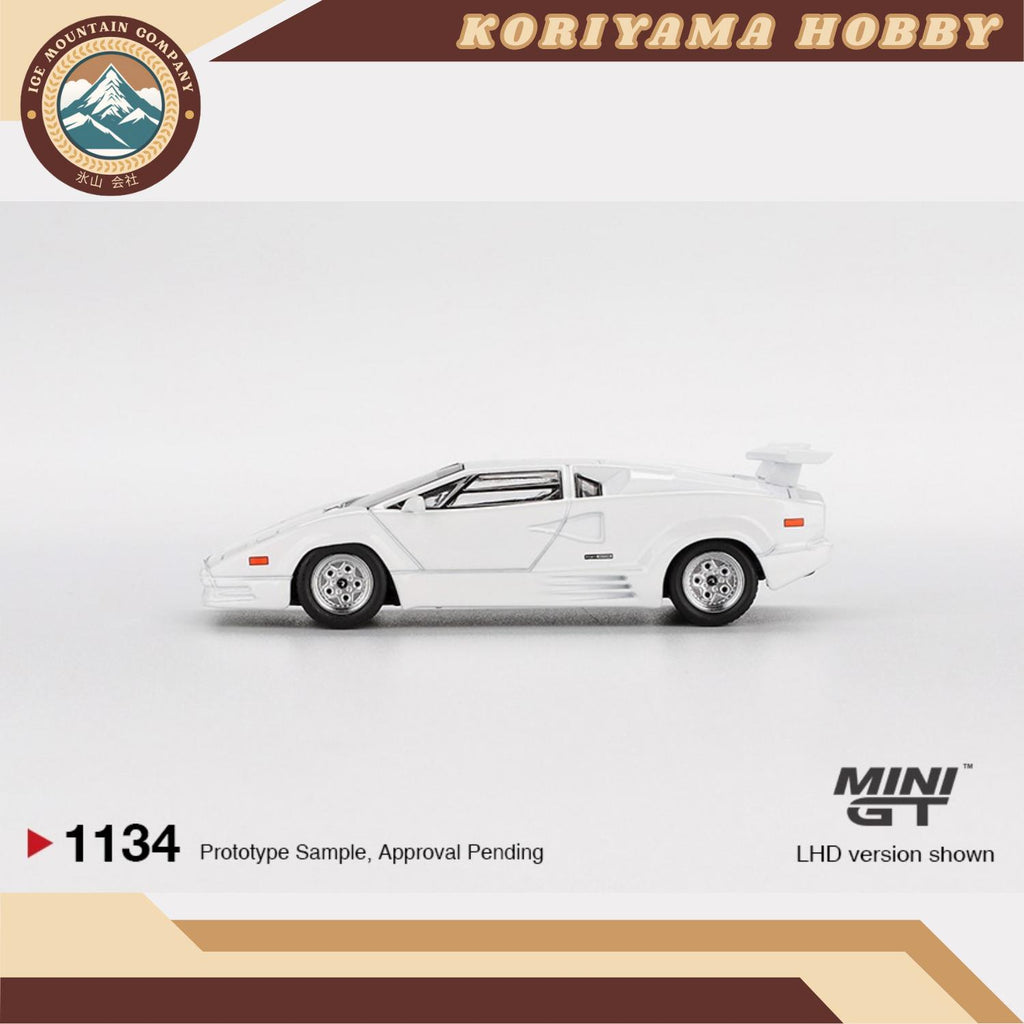 Mini GT 1134 Lamborghini Countach 25th Anniversary White MiniGT