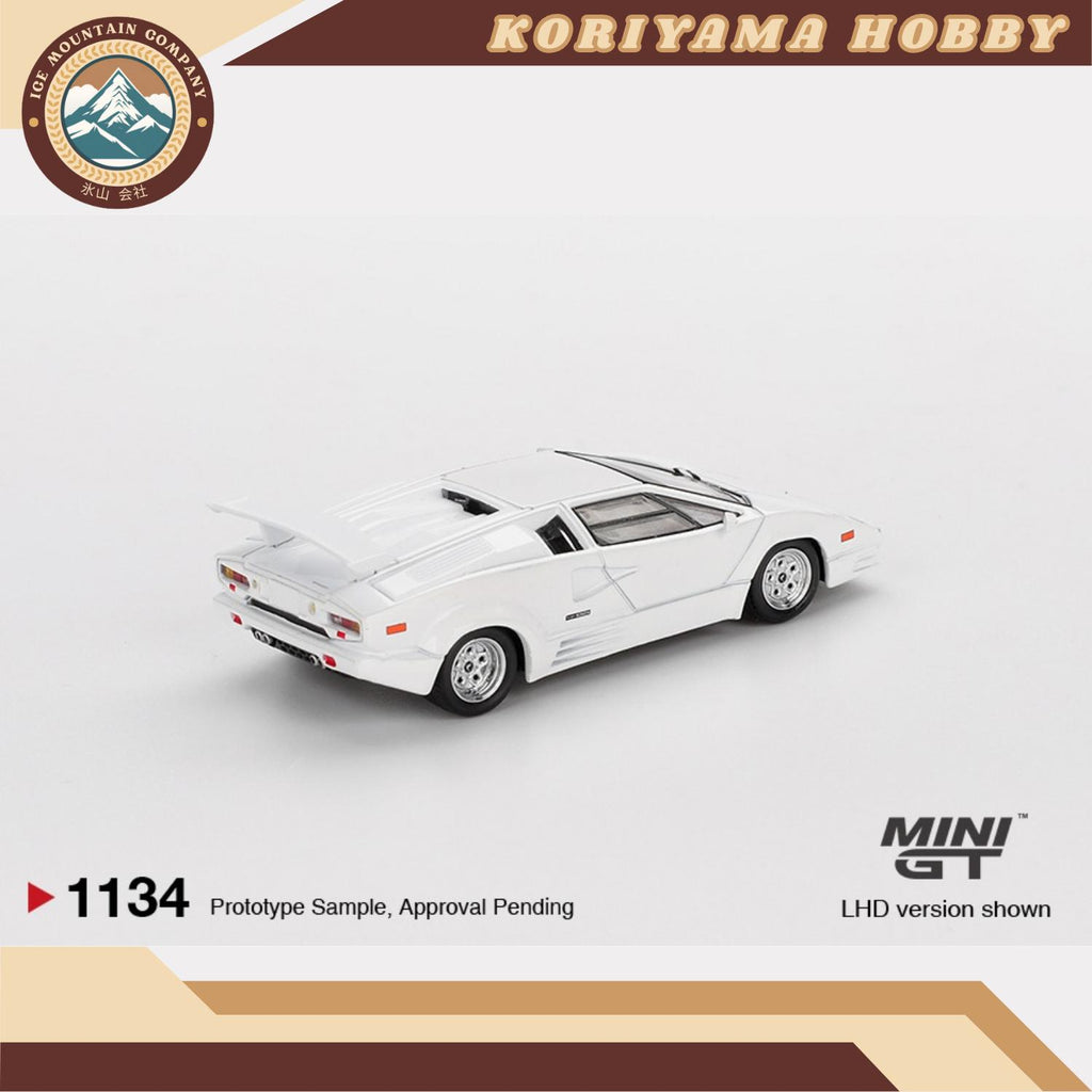 Mini GT 1134 Lamborghini Countach 25th Anniversary White MiniGT