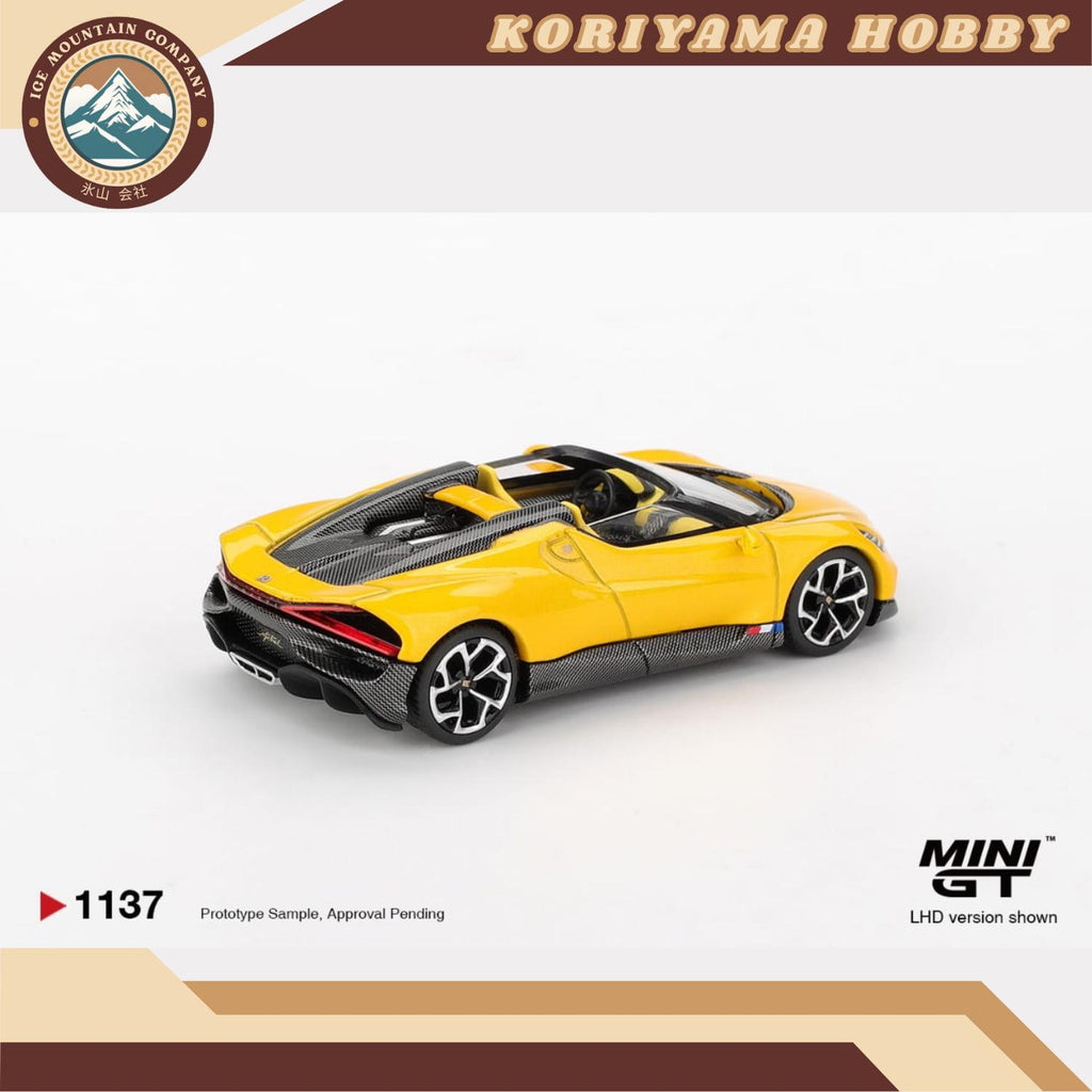 Mini GT 1137 Bugatti W16 Mistral Yellow MiniGT