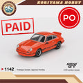 Mini GT 1142 Porsche 911 Carrera RS 2.7 Tangerine with Black Livery MiniGT