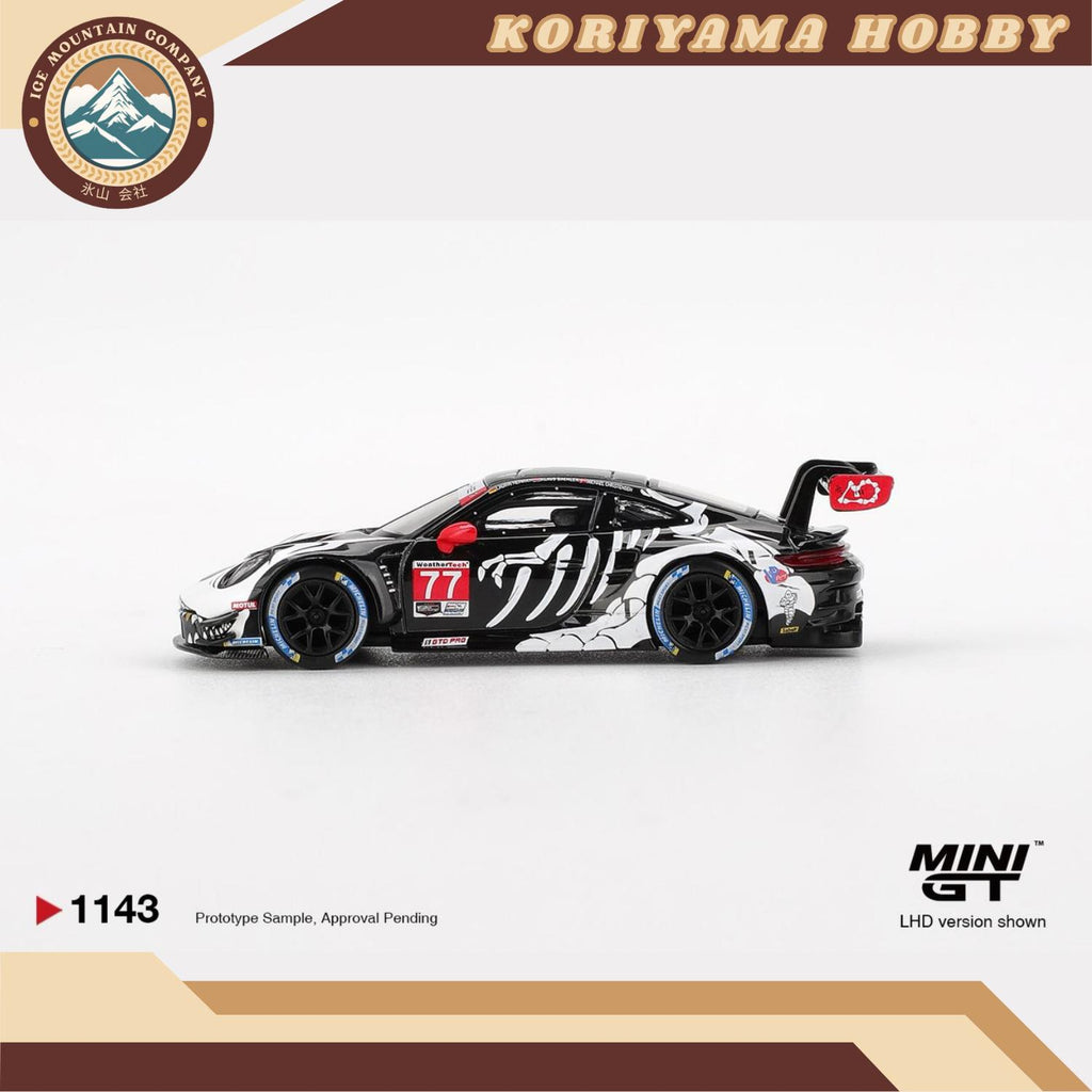 Mini GT 1143 Porsche 911 GT3 R #77 AO Racing 2025 IMSA  Petit Le Mans MiniGT