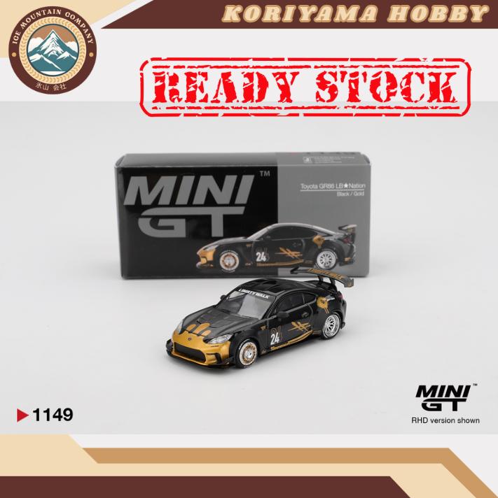 Mini GT 1149 Toyota GR86 LB Nation Black / Gold MiniGT