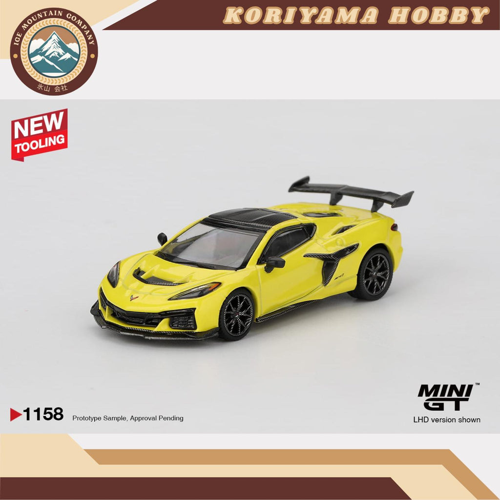 Mini GT 1158 Chevrolet Corvette ZR1  Accelerate Yellow MiniGT