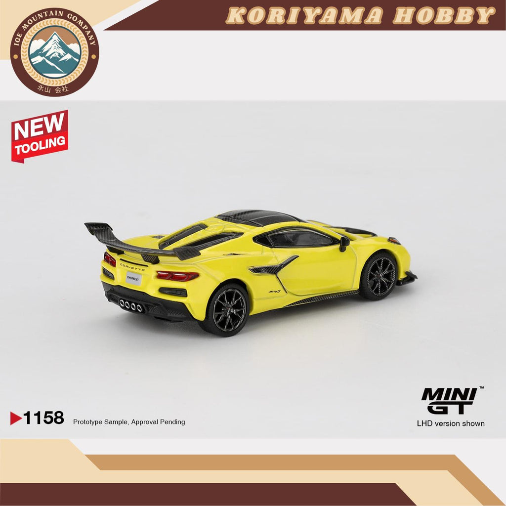Mini GT 1158 Chevrolet Corvette ZR1  Accelerate Yellow MiniGT