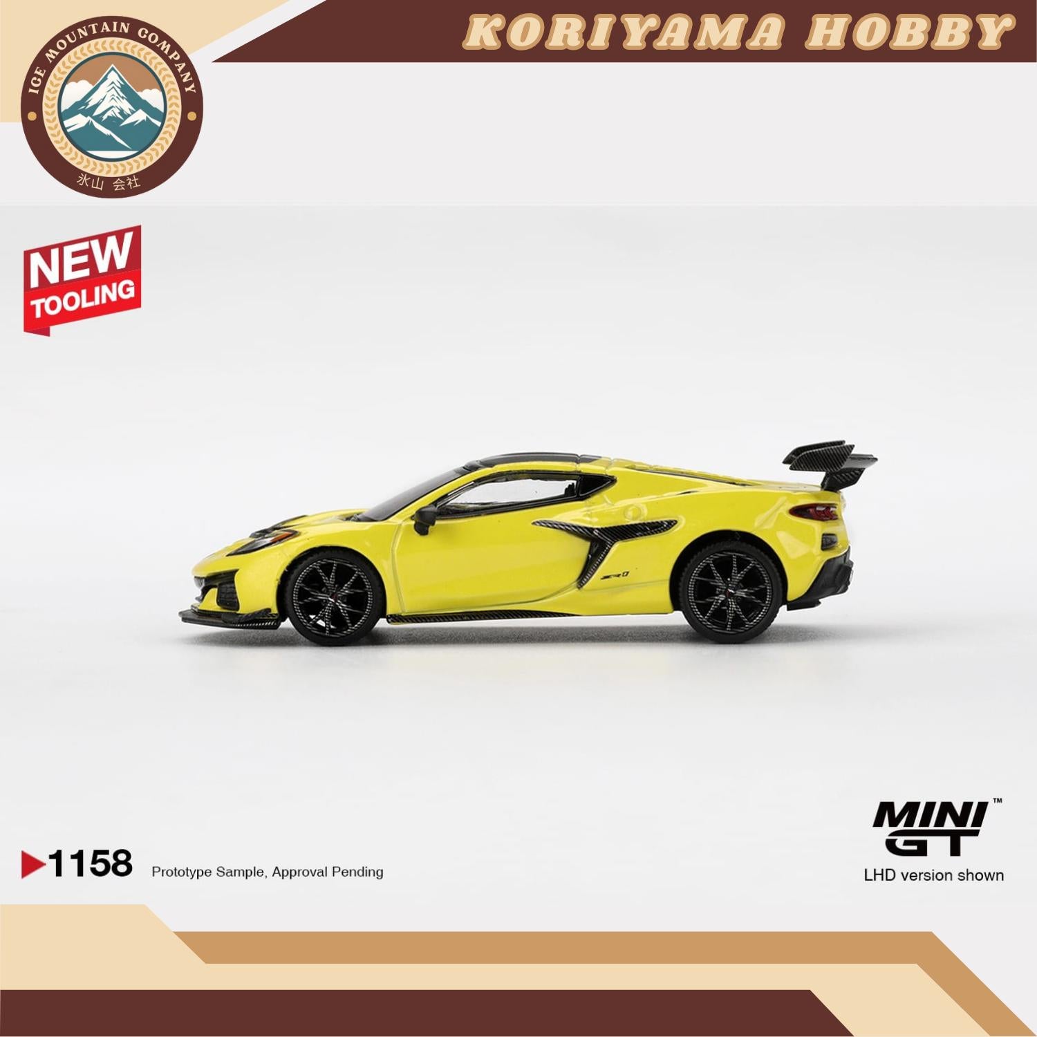 Mini GT 1158 Chevrolet Corvette ZR1  Accelerate Yellow MiniGT